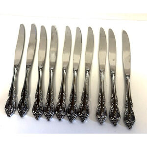 Set of 10-Oneida Brahms Pattern Community Solid Stainless Betty Crocker Knives